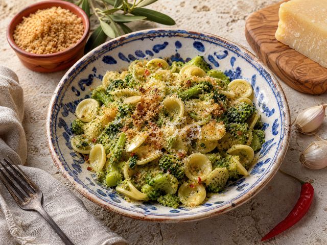 Orecchiette parsakaalin ja anjoviksen kera